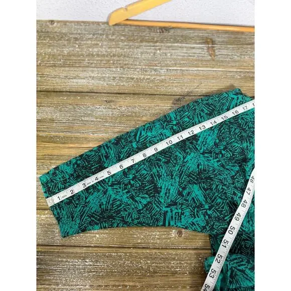 Vintage DEB Shirt 1990s  Abstract Womens Teal Black Boxy Fit M Artsy Grunge Y2K - Picture 8 of 8